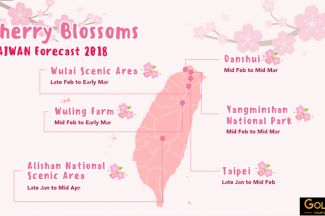 Dự báo Lịch nở Hoa Anh Đào Đài Loan 2018 và địa điểm ngắm hoa