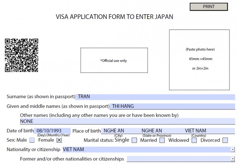 Hướng dẫn cách khai form visa Nhật Bản năm 2020 chuẩn ảnh 7